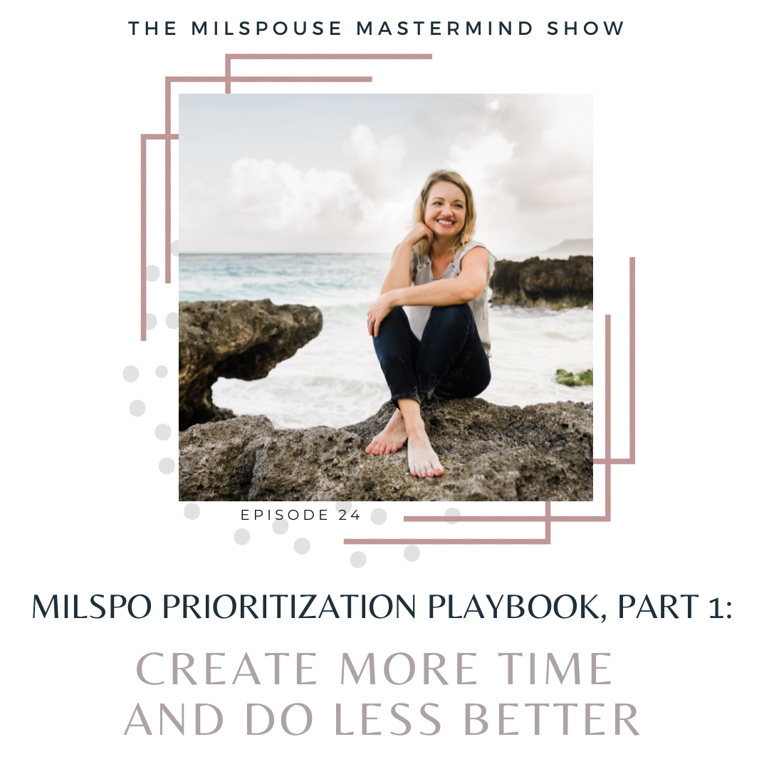 MilSpo Prioritization Playbook, Part 1: Create more TIME and Do Less BETTER