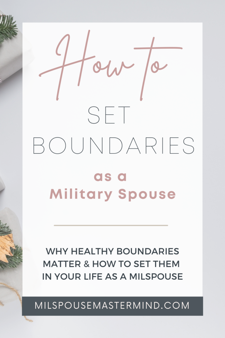 boundaries as a milspouse