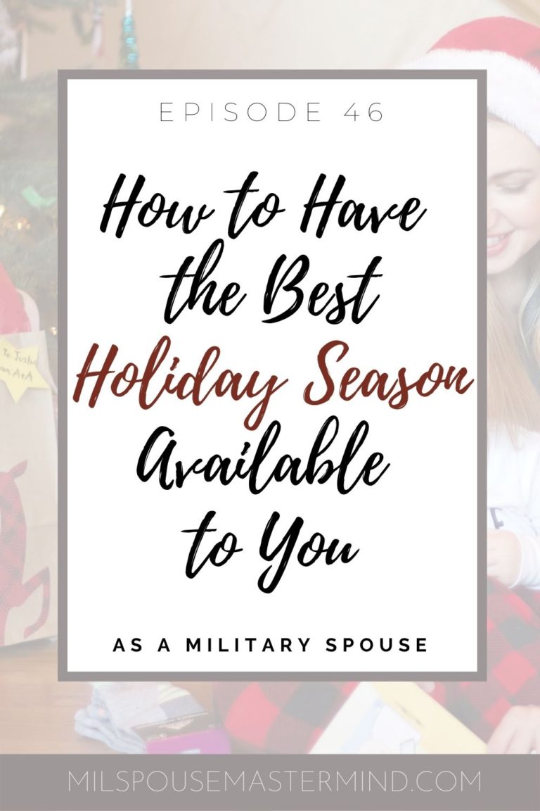 holiday season as a military spouse