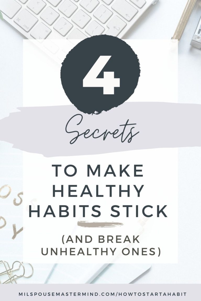 how to make a habit stick as a military spouse