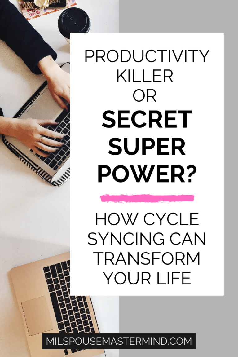 productivity kill or secret super power? How harnessing your hormones can transform your life, cycle syncing for military spouses