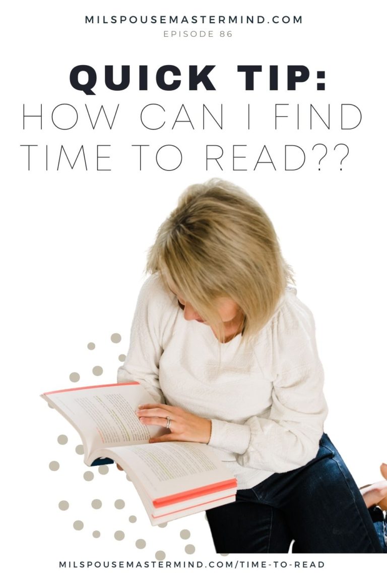 How do I find time to read as a work from home military spouse and mom of little?