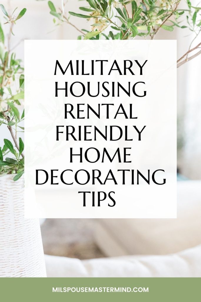 military rental, home decor hacks for military families, how to set up and make a new house feel like home after a PCS, yes, even in base housing