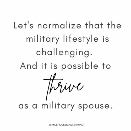 what is normal look like as a military spouse?