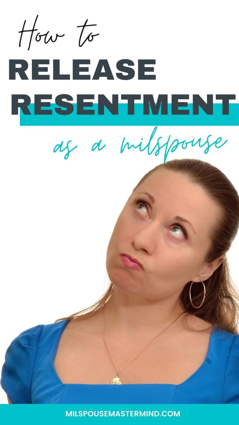 How to release resentment as a military spouse