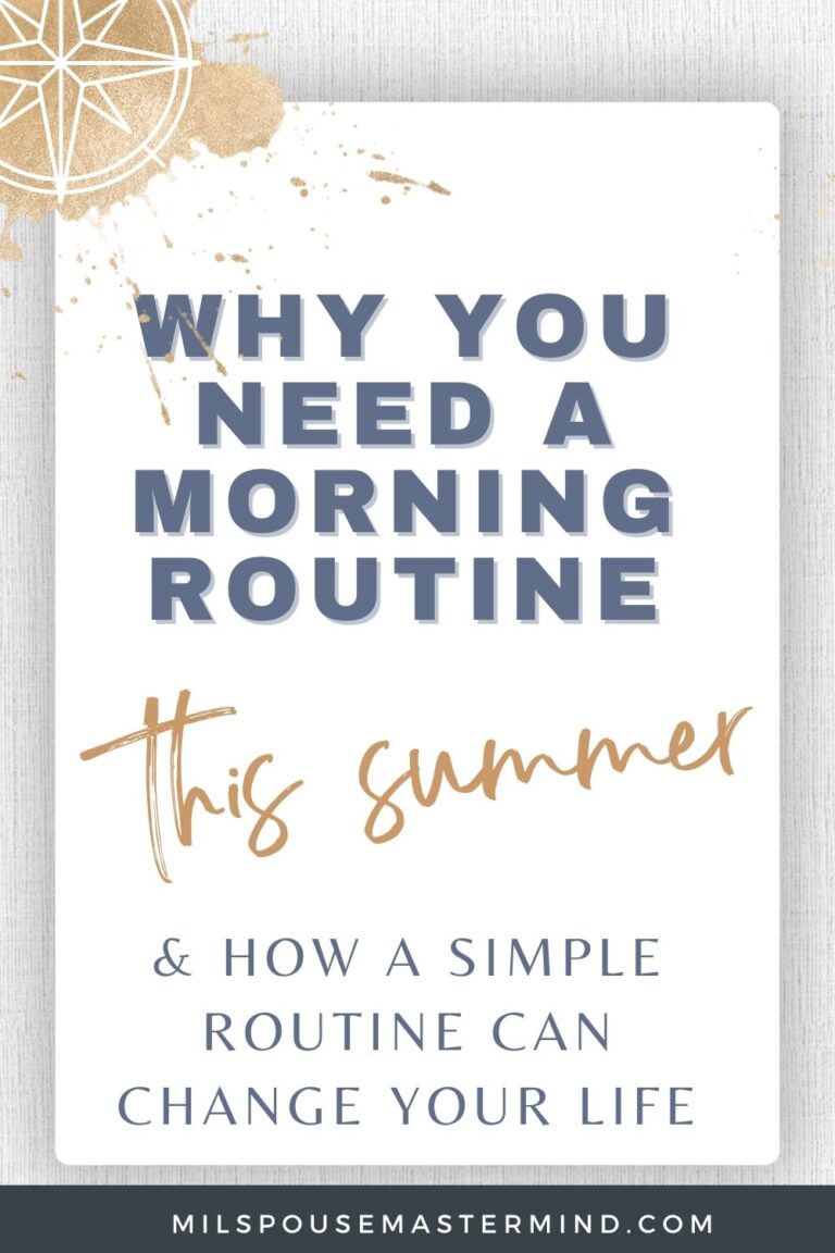 Creating a morning routine as a military spouse