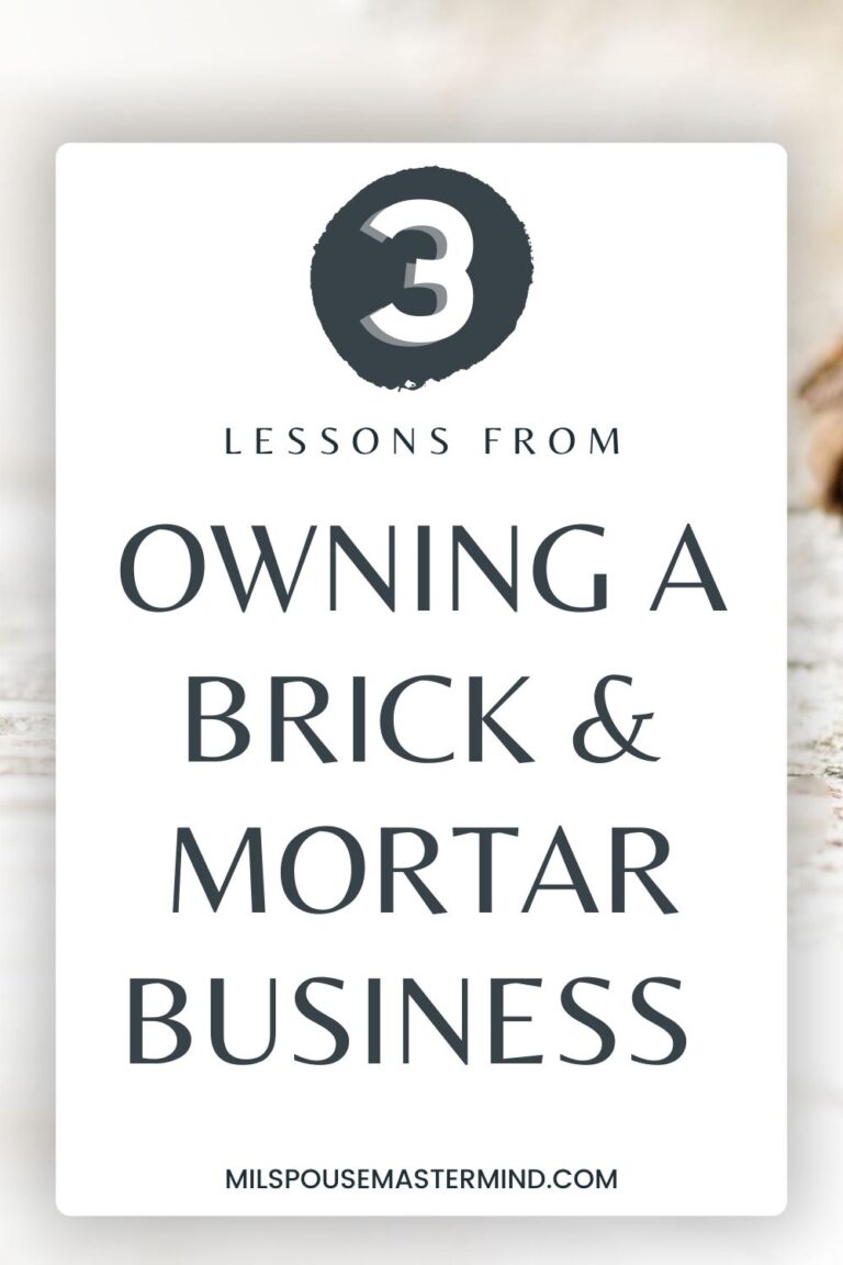 Becoming a military spouse entrepreneur as a brick and mortar business