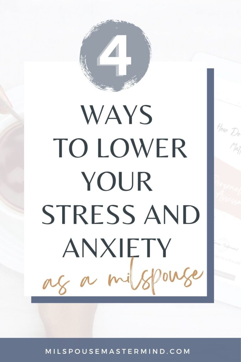 Practical ways to reduce your stress and anxiety as a military spouse