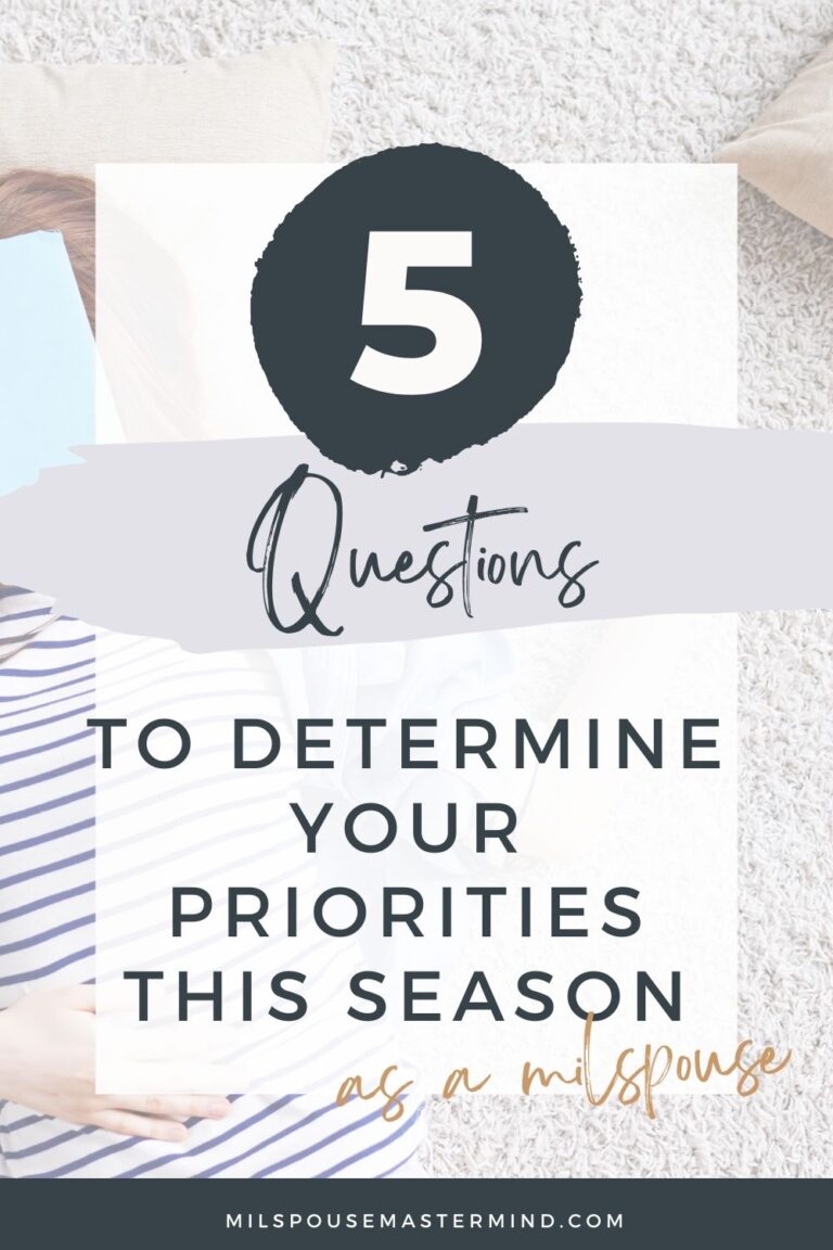 Just PCSed? Kids Going Back to School? 5 Questions to Prioritize What Matters & Set Boundaries for a New Season