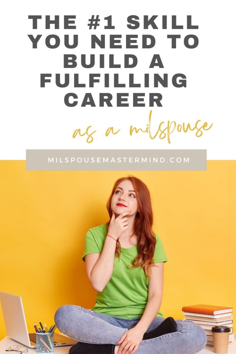 In this conversation, we discuss the number one skill you need to develop to have a fulfilling career as a military spouse.