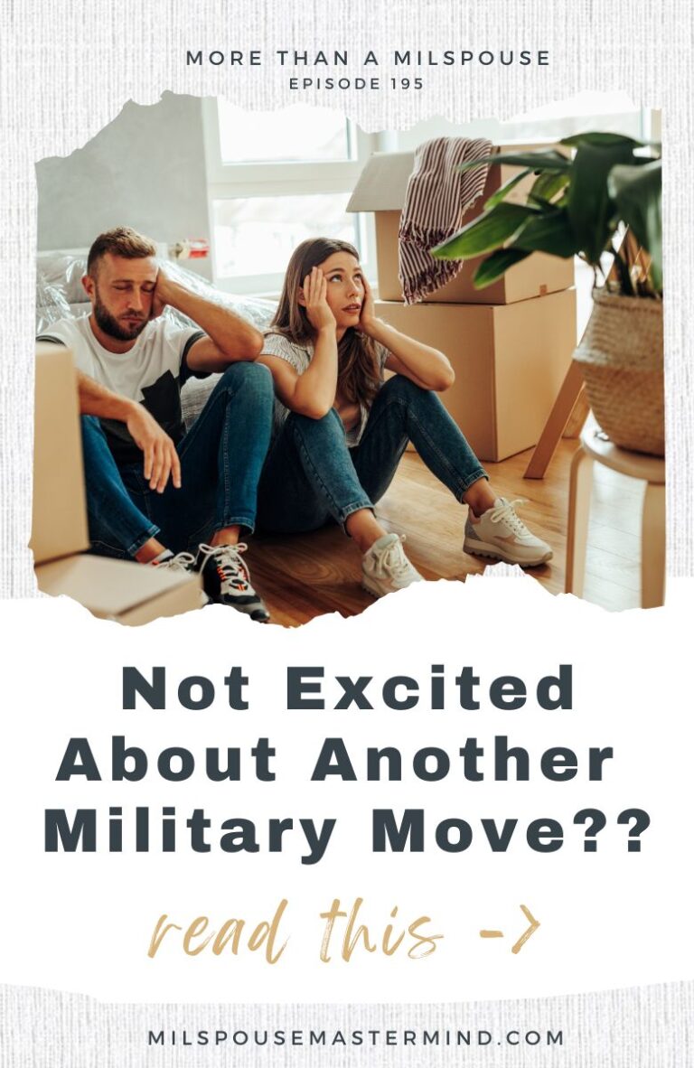 Help! I can't deal with the change of moving. What should I do as a military spouse?