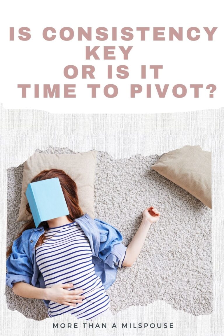 How do you know when it's time to be consistent and when it's time to pivot?