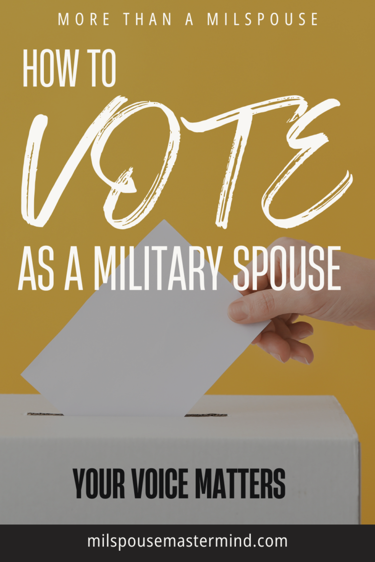 voting as a military spouse, your advocacy matters for military families