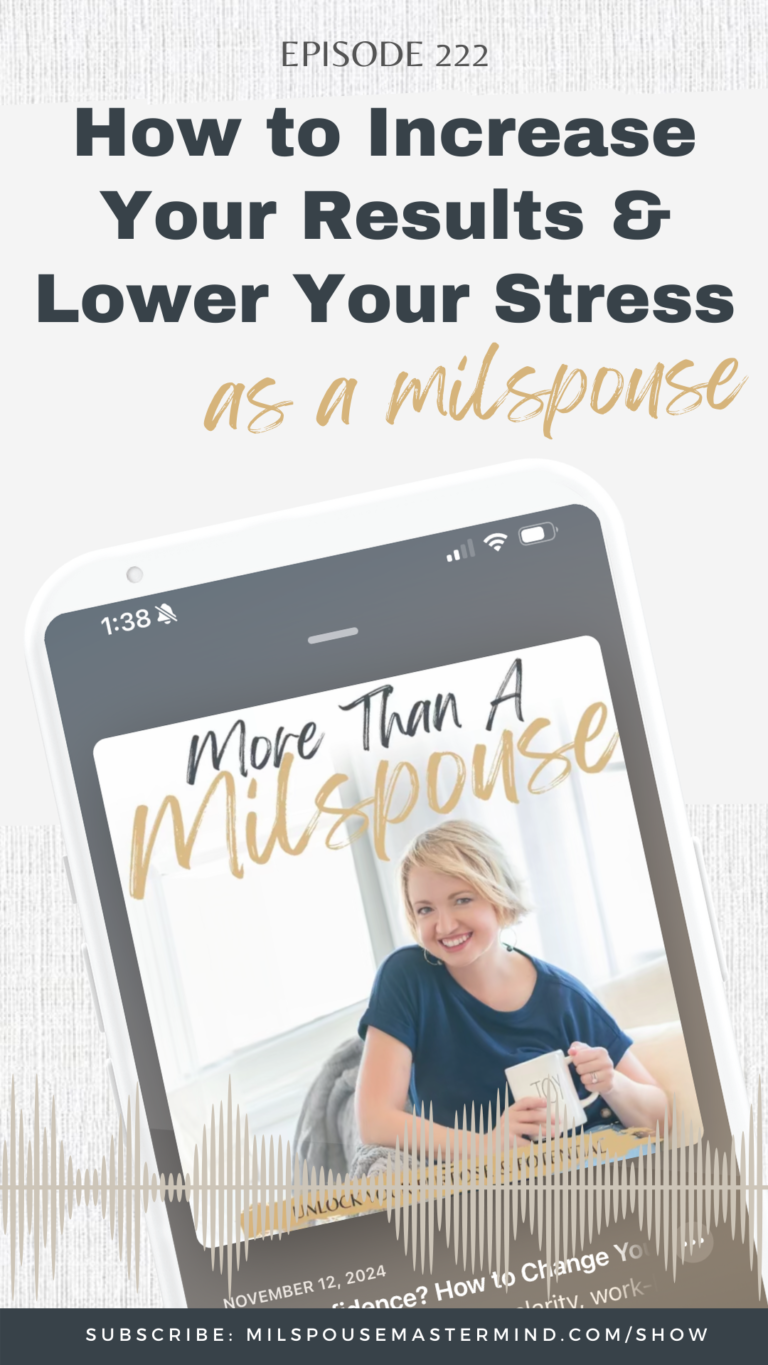 Increase results, lower stress, and accomplishment your goals as a military spouse