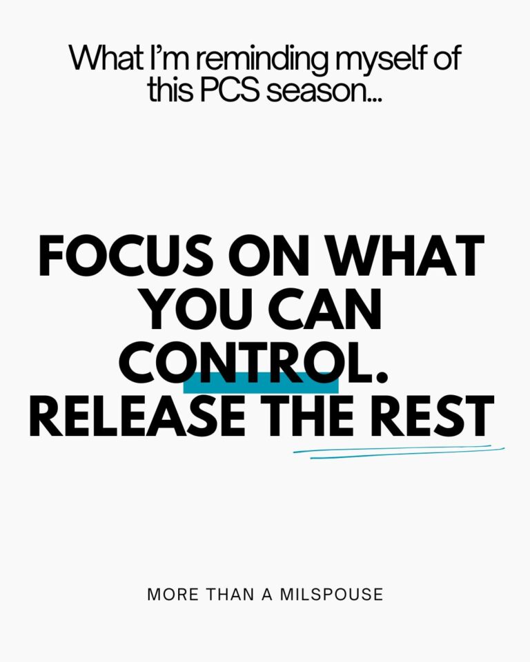 Support and tools for military spouses facing PCS anxiety and transition stress.
