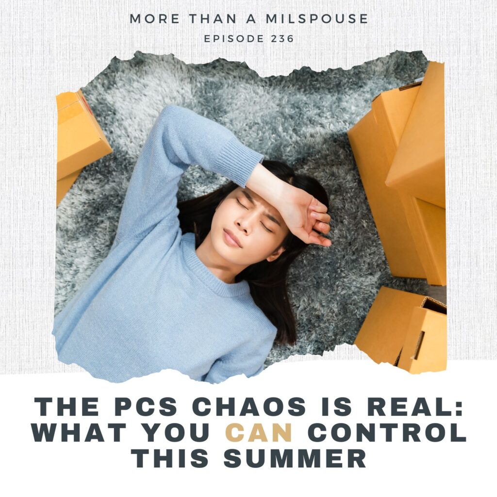 Support and tools for military spouses facing PCS anxiety and transition stress.