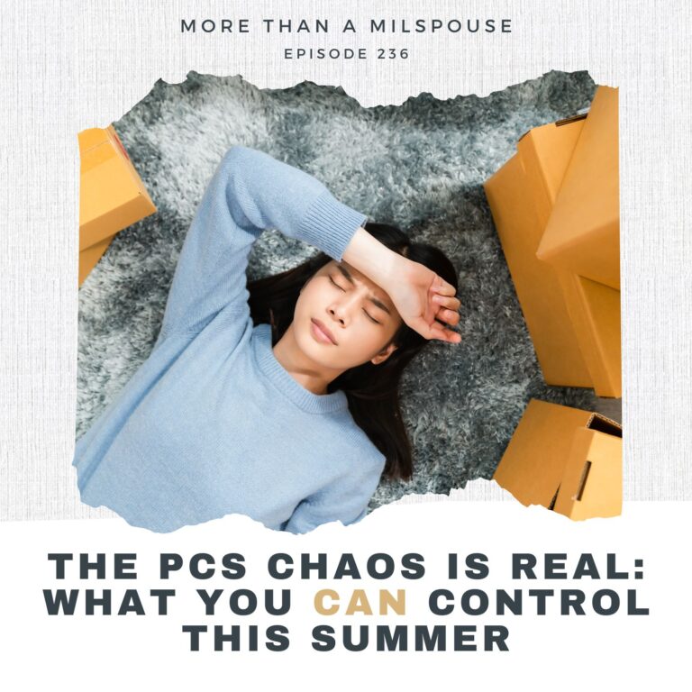 Support and tools for military spouses facing PCS anxiety and transition stress.