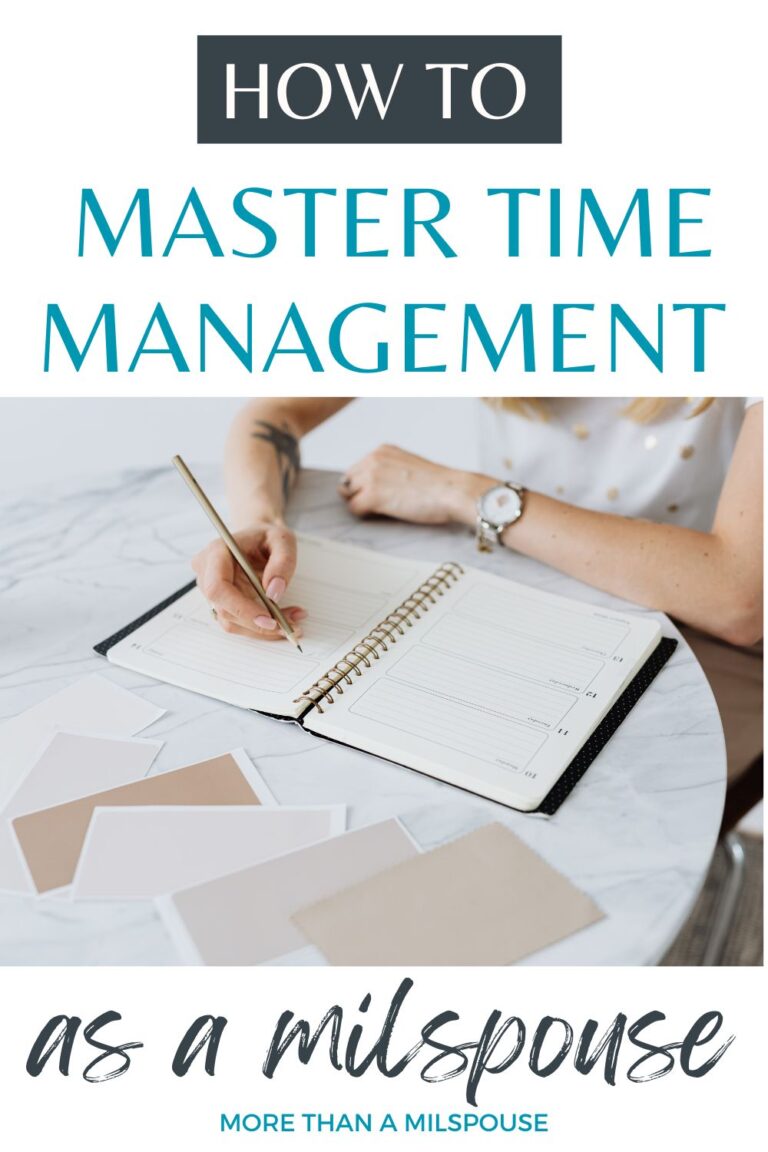 Time management is a key concern for many military spouses. Here are some tips to make it easier.
