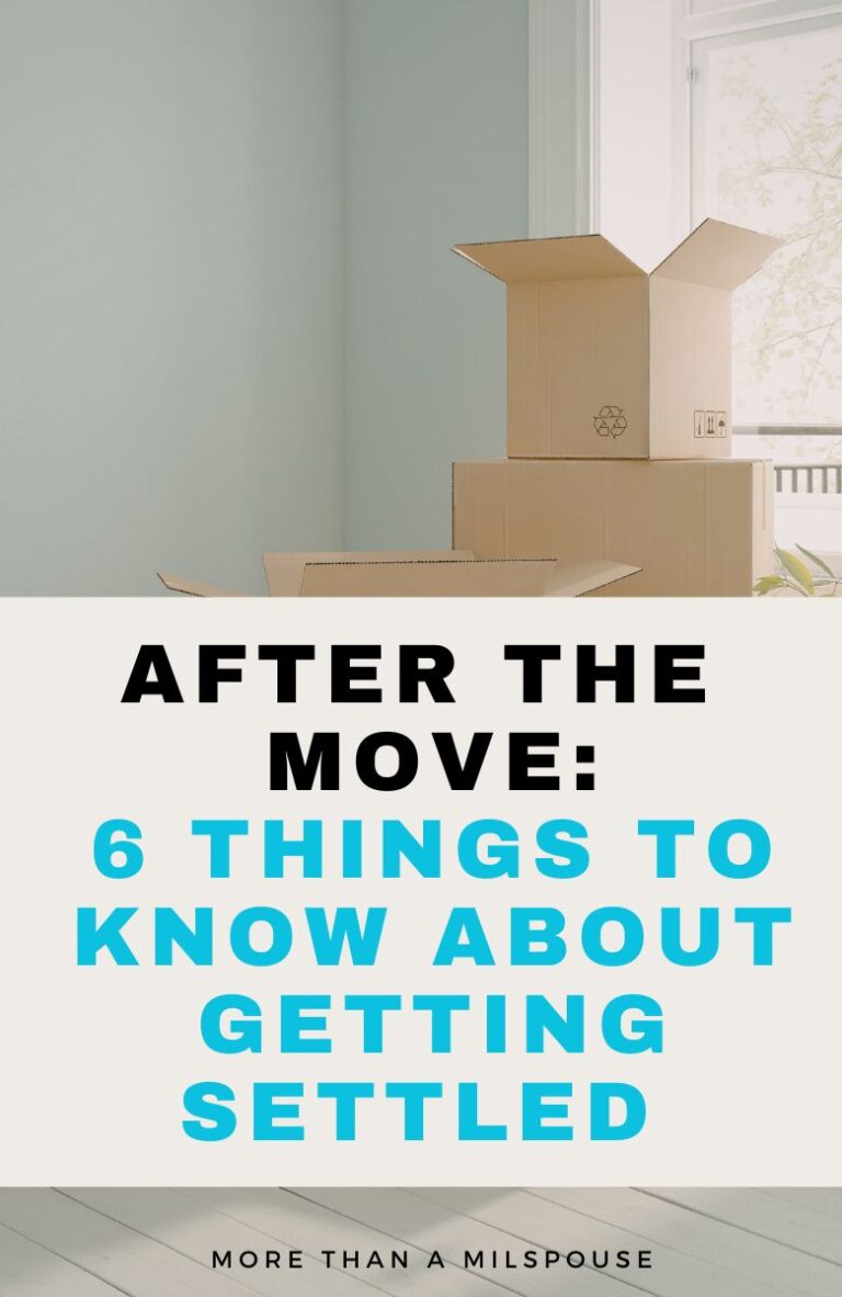 After the move - six things to know about getting settled after a PCS