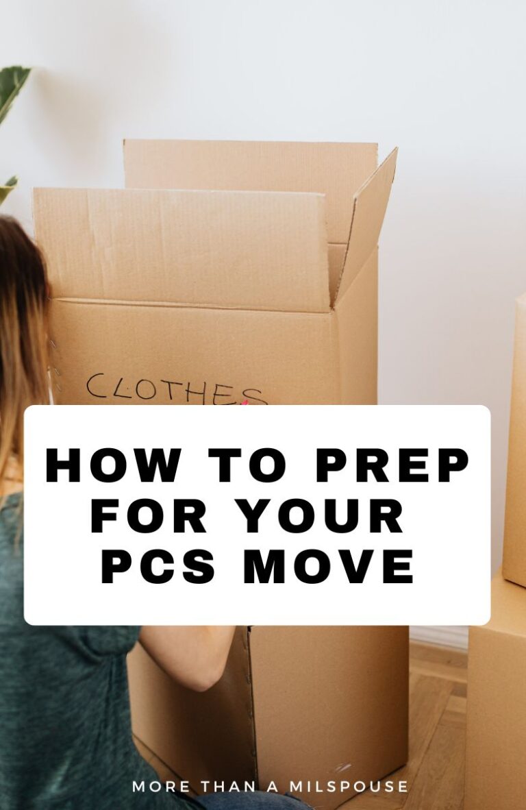how to prep for your PCS move